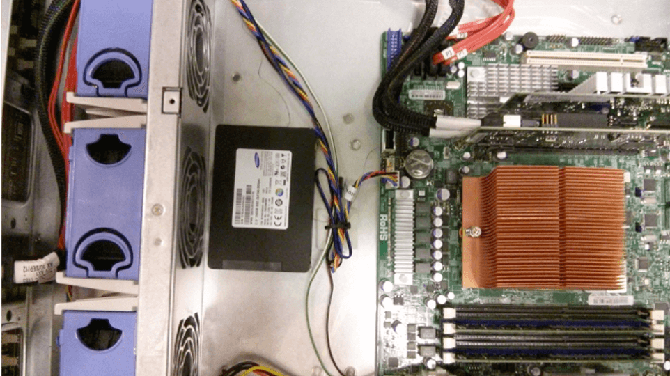 An SSD in one of our servers